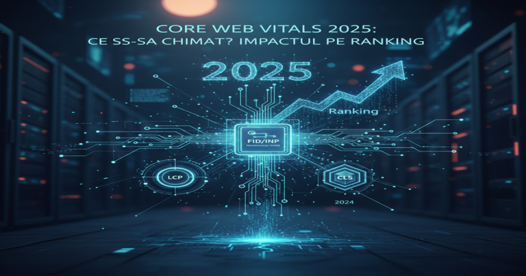 Core Web Vitals 2025 schimbări metrici INP LCP CLS impact ranking